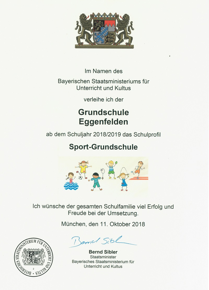 Urkunde Sport Grundschule 2018 10 12 klein